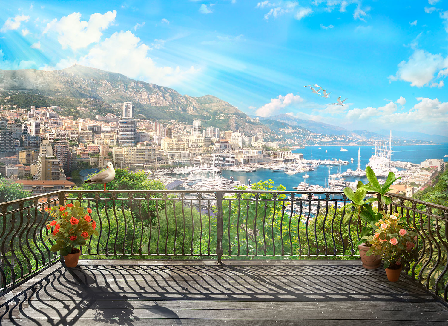 Poster xxl: Terrasse &agrave; Montecarlo