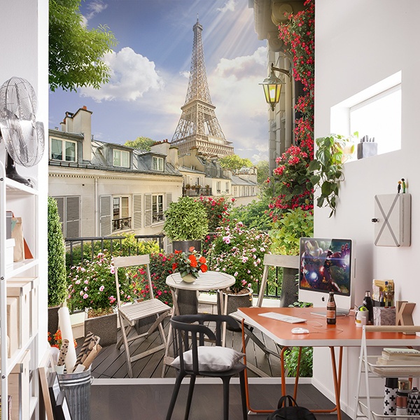 Poster xxl: Terrasse devant la tour Eiffel 0
