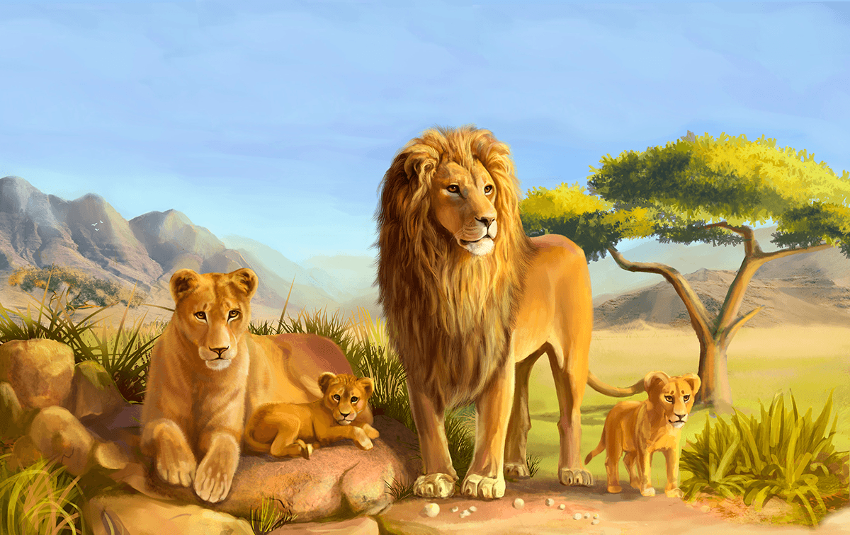Poster xxl: Famille Lions