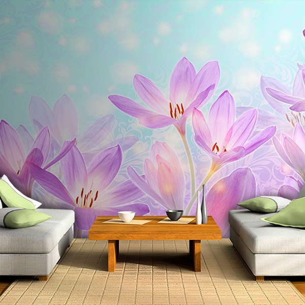 Poster xxl: Fleurs de Violettes Peintes