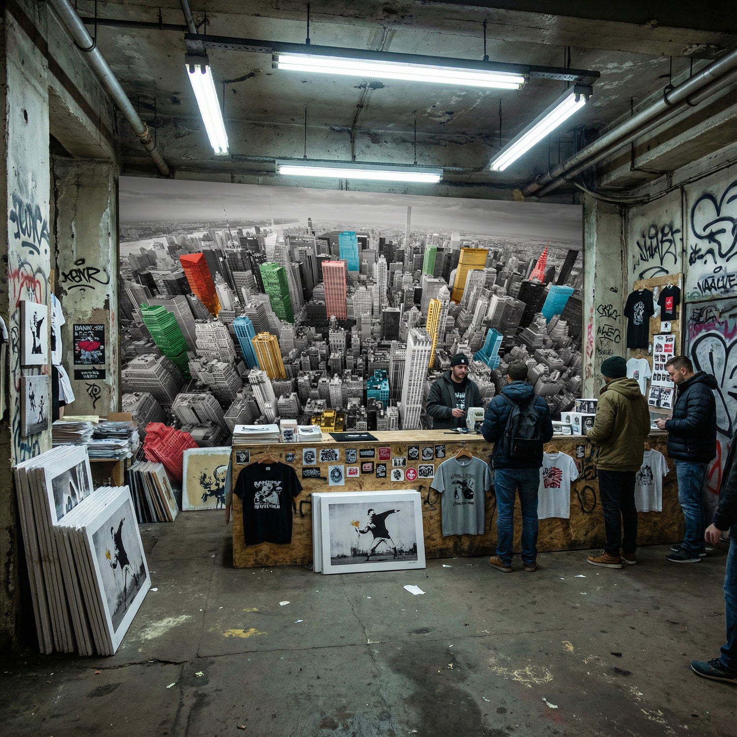 Poster xxl: Gratte-ciel color&eacute;s de New York