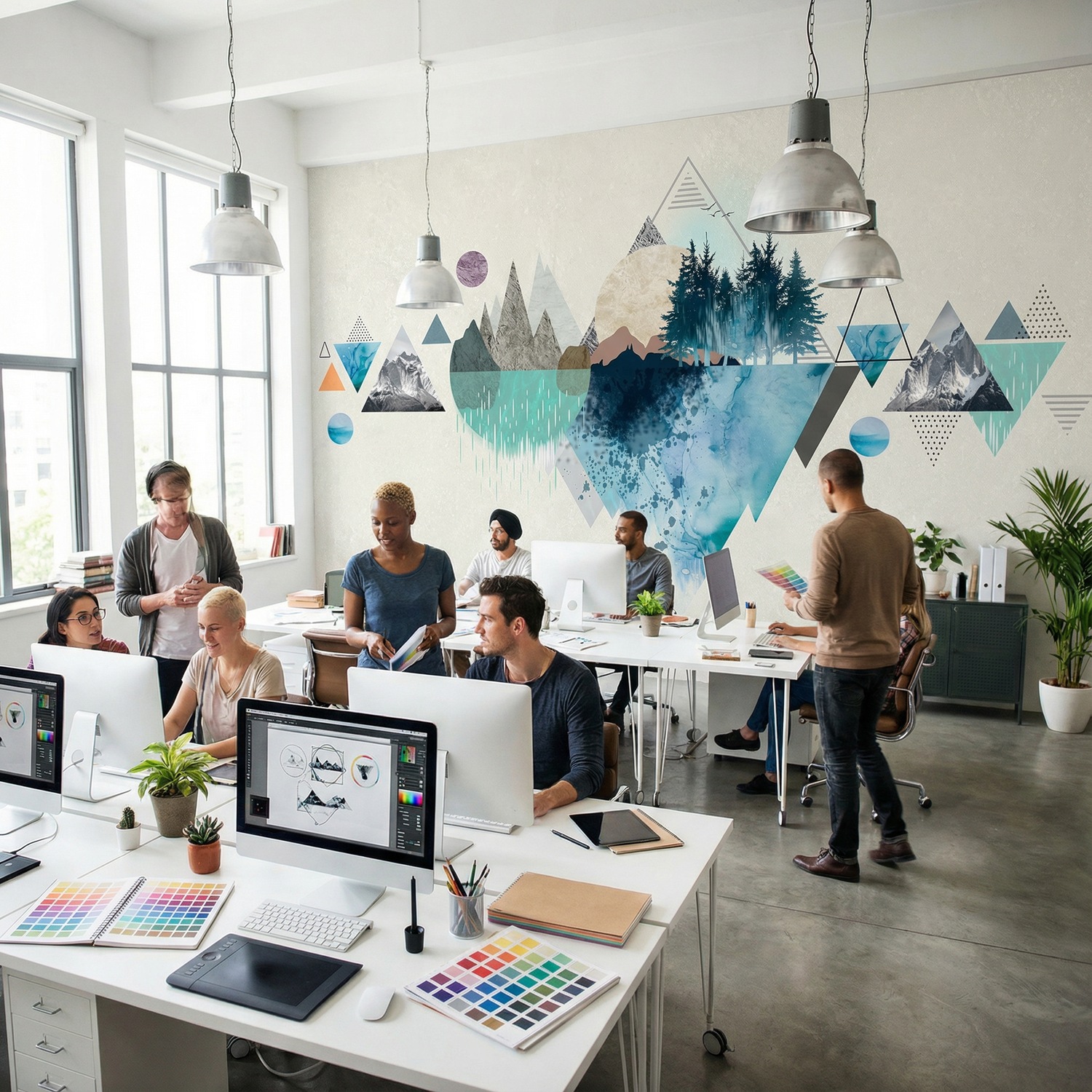 Poster xxl: Collage Montagne et Nature