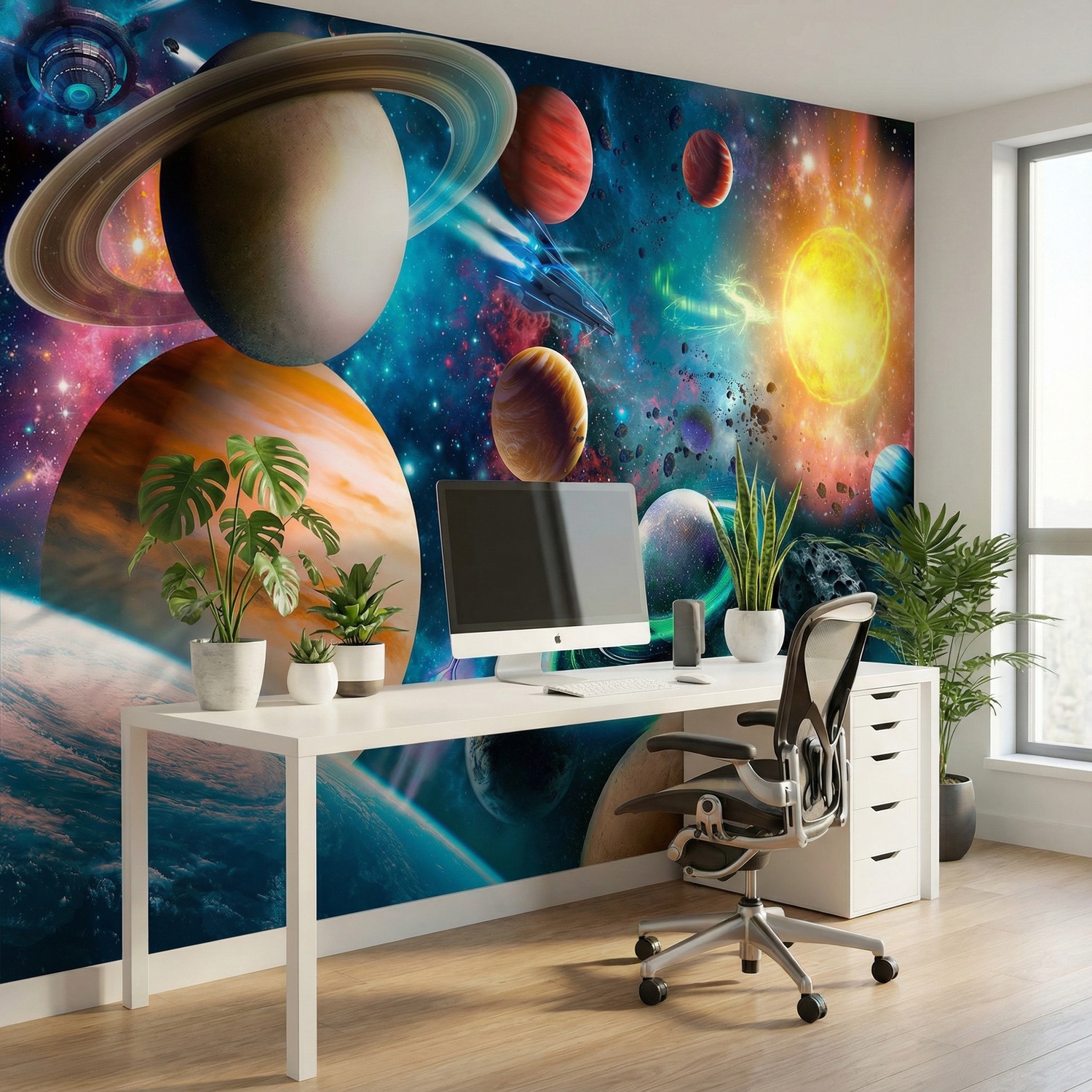 Poster xxl: Les Plan&egrave;tes dans Espace