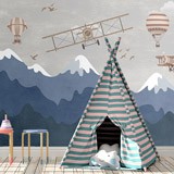Poster xxl: Avions et Ballons entre les Montagnes 2