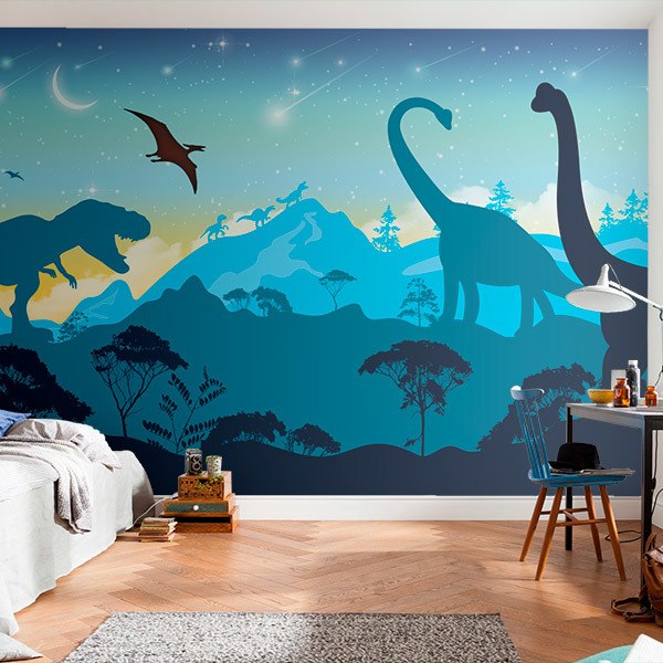 Poster xxl: Silhouettes de Dinosaures