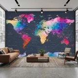 Poster xxl: Carte du Monde en Origami 12
