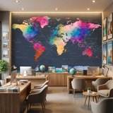 Poster xxl: Carte du Monde en Origami 3