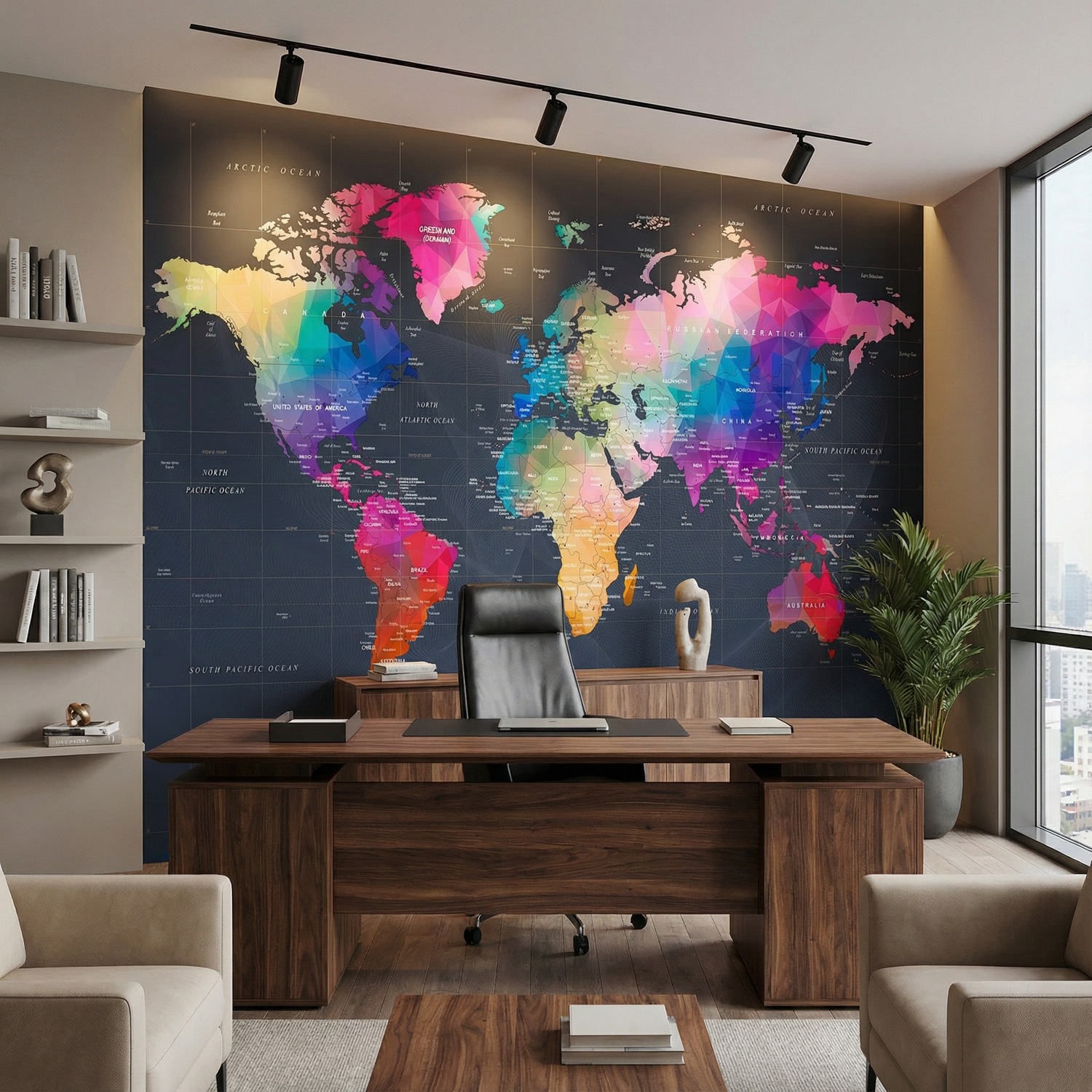 Poster xxl: Carte du Monde en Origami