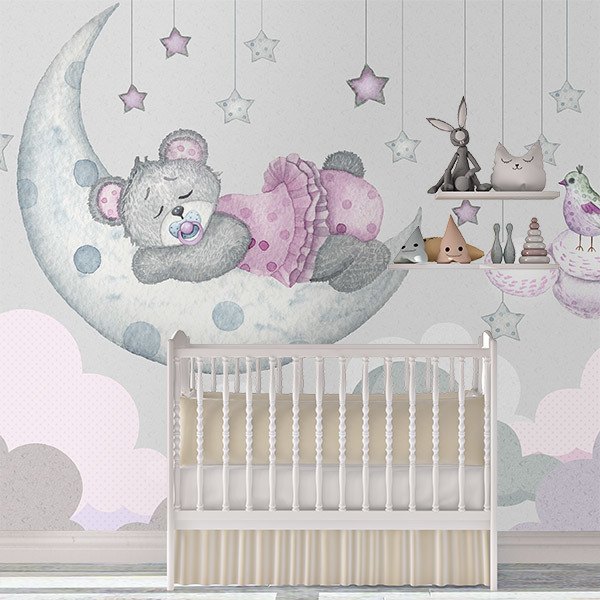 Poster xxl: Petit Ours Dort sur la Lune 0