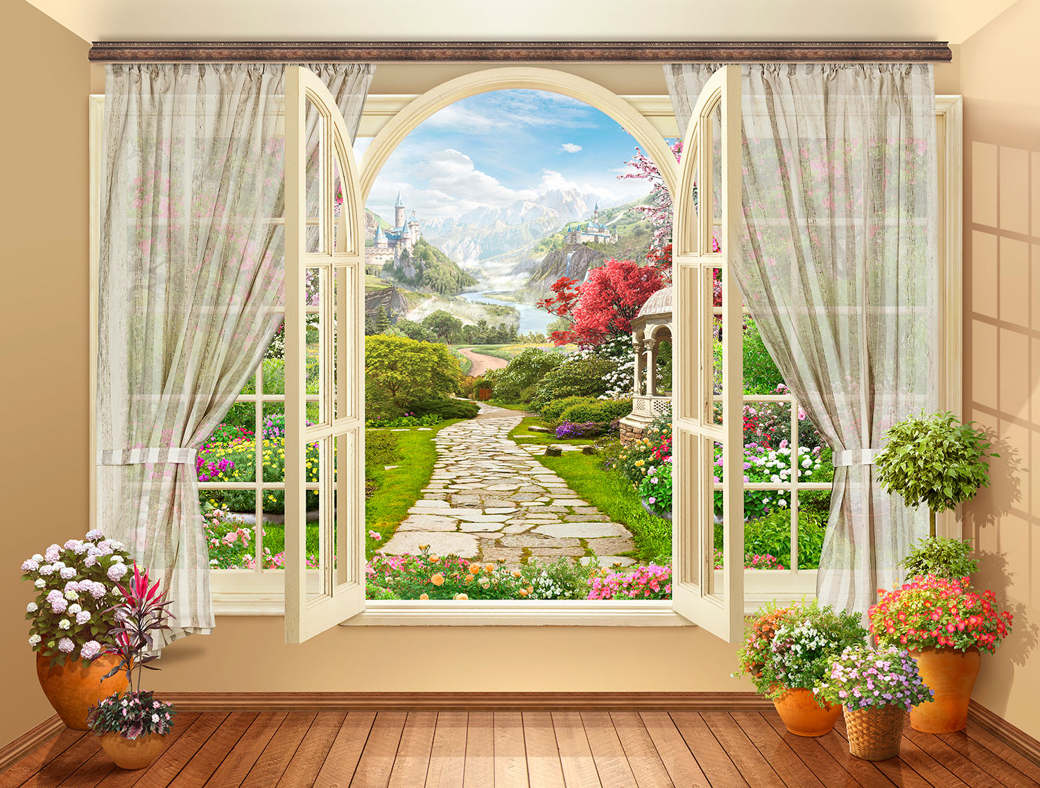 Poster xxl: Chambre avec Vue sur la Montagne