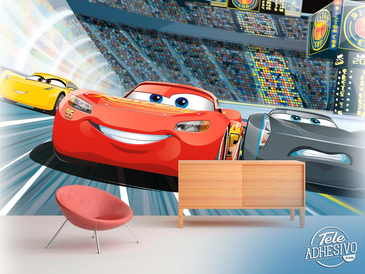 Poster xxl: Lightning McQueen à Carrera