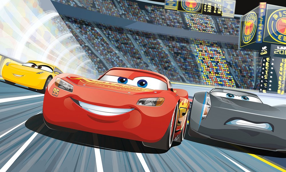 Poster xxl: Lightning McQueen &agrave; Carrera 3