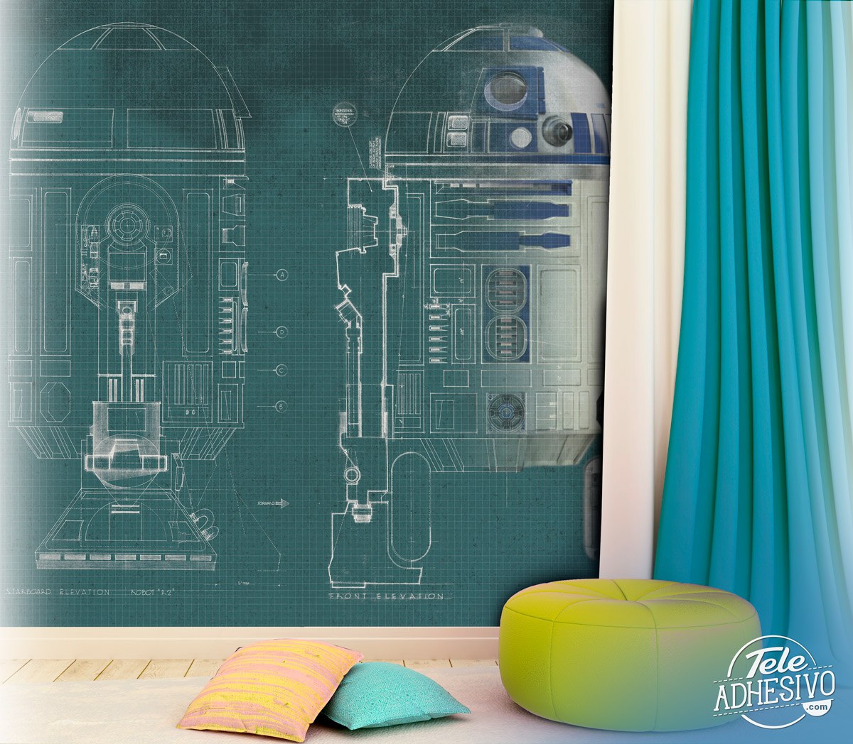 Poster xxl: Plans de R2 D2