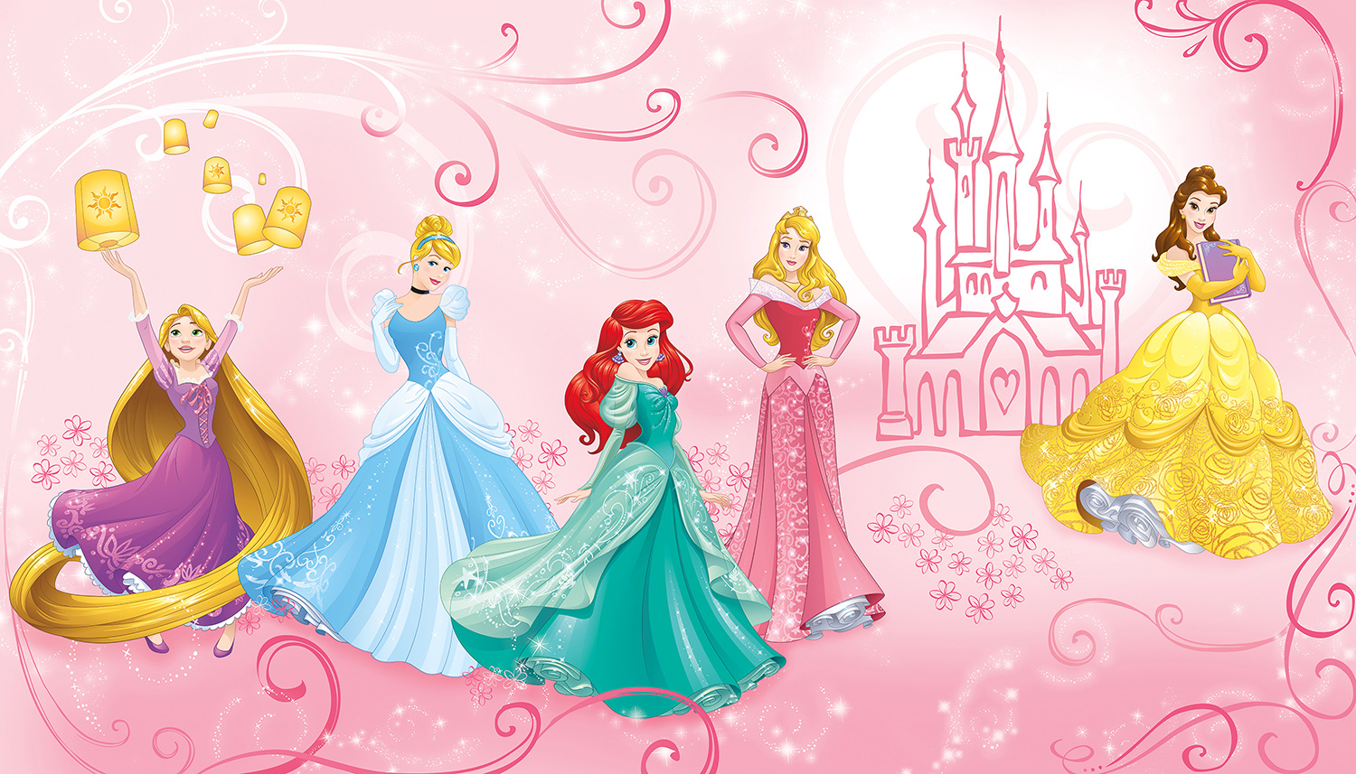Poster xxl: Collage de princesses Disney