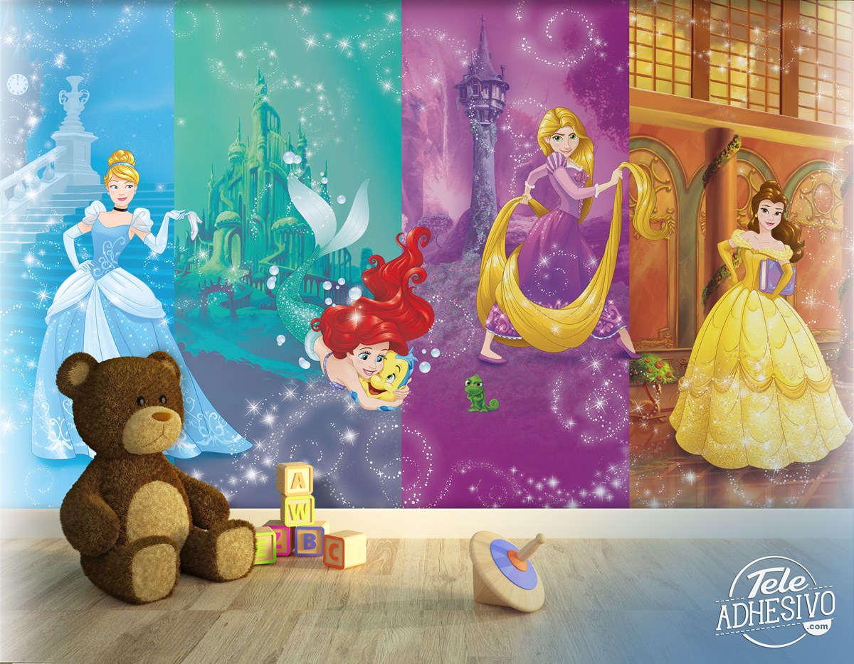 Poster xxl: 4 princesses de Disney