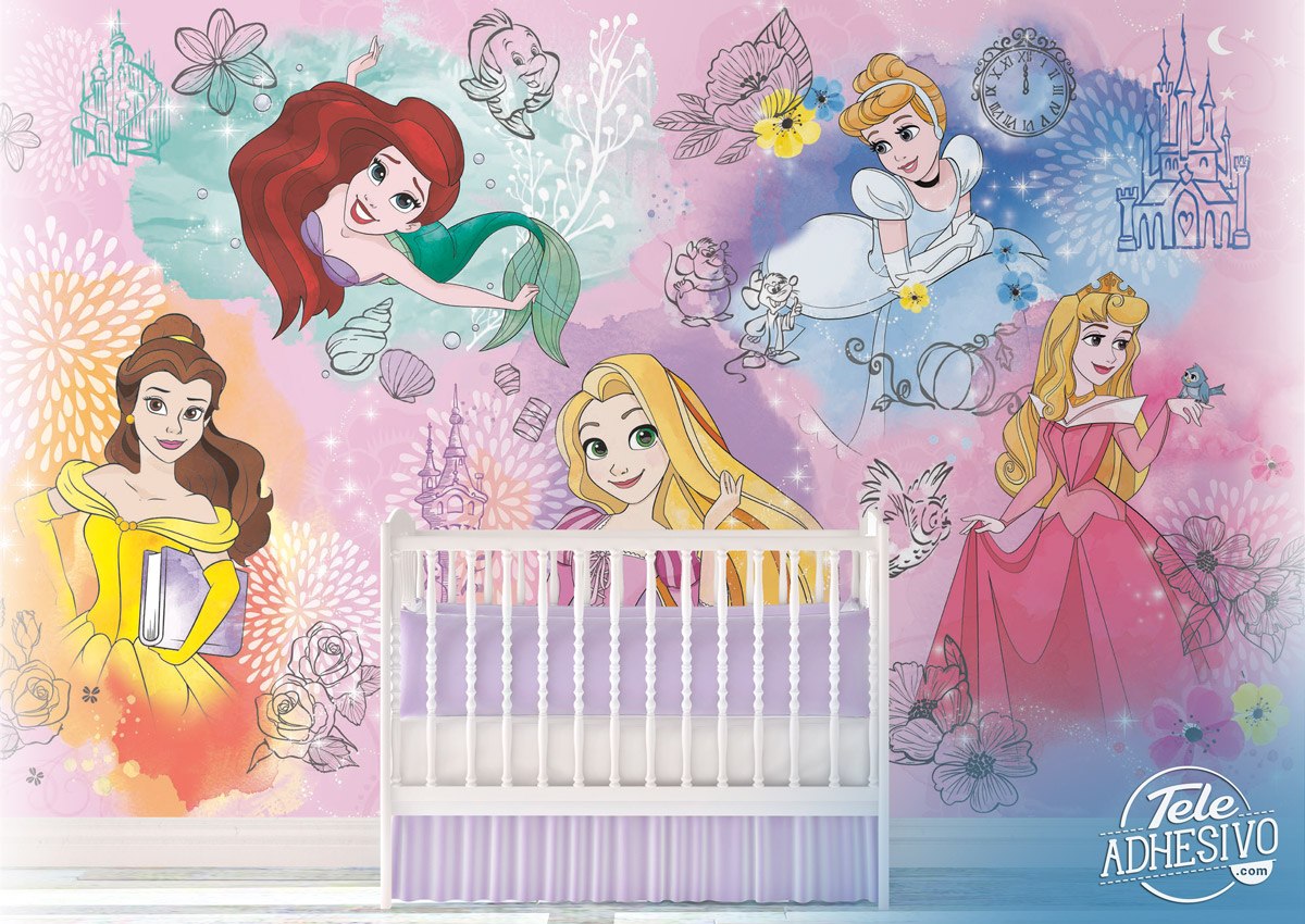 Poster xxl: Les Beaux Visages des Princesses Disney