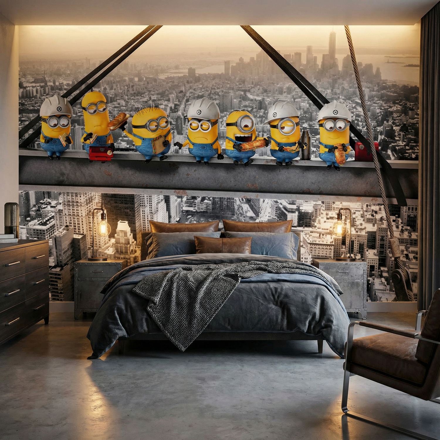 Poster xxl: Les Minions sur la Poutre