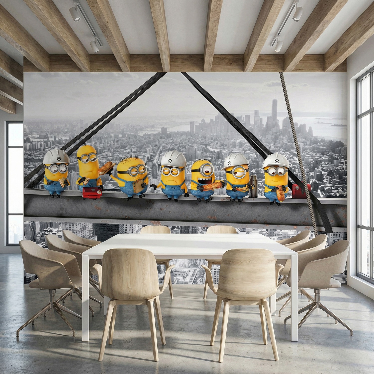 Poster xxl: Les Minions sur la Poutre