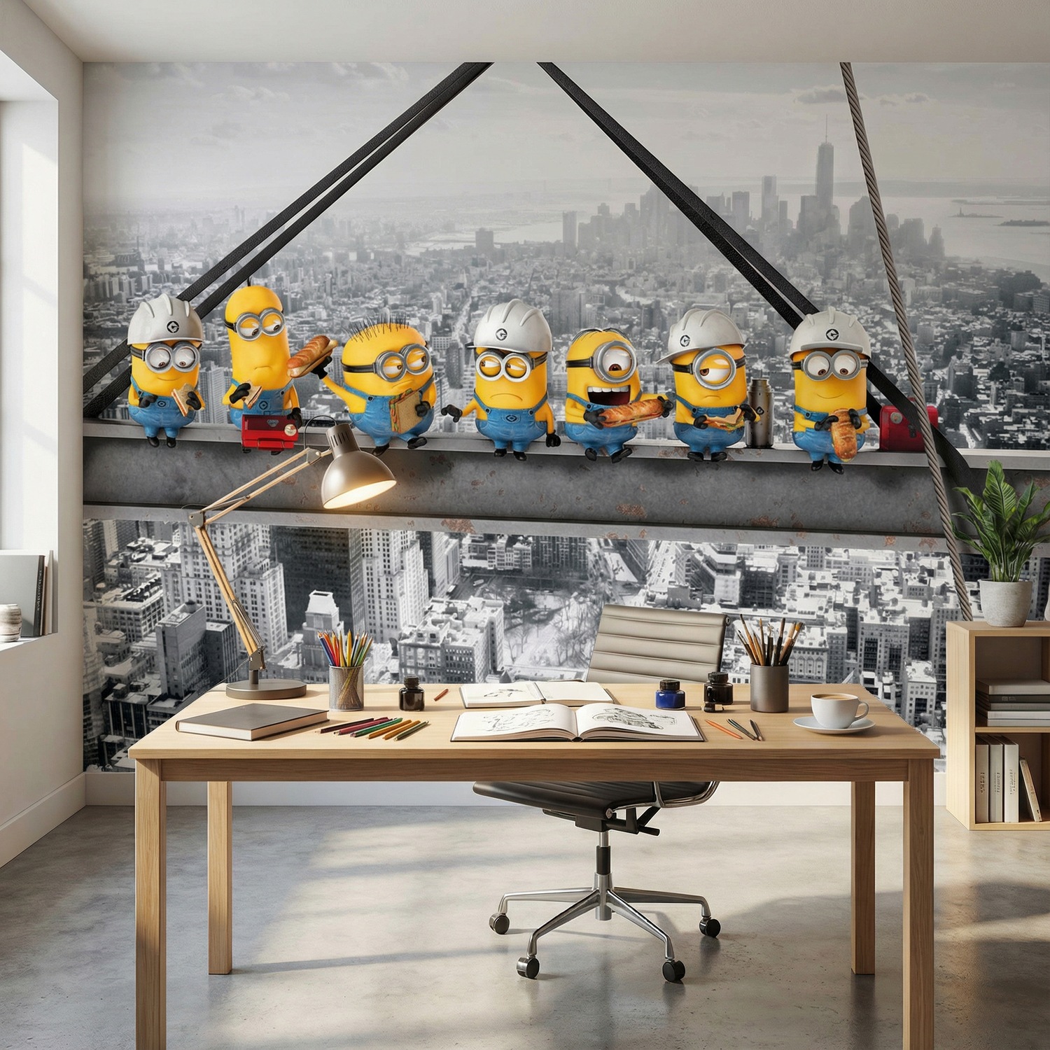Poster xxl: Les Minions sur la Poutre