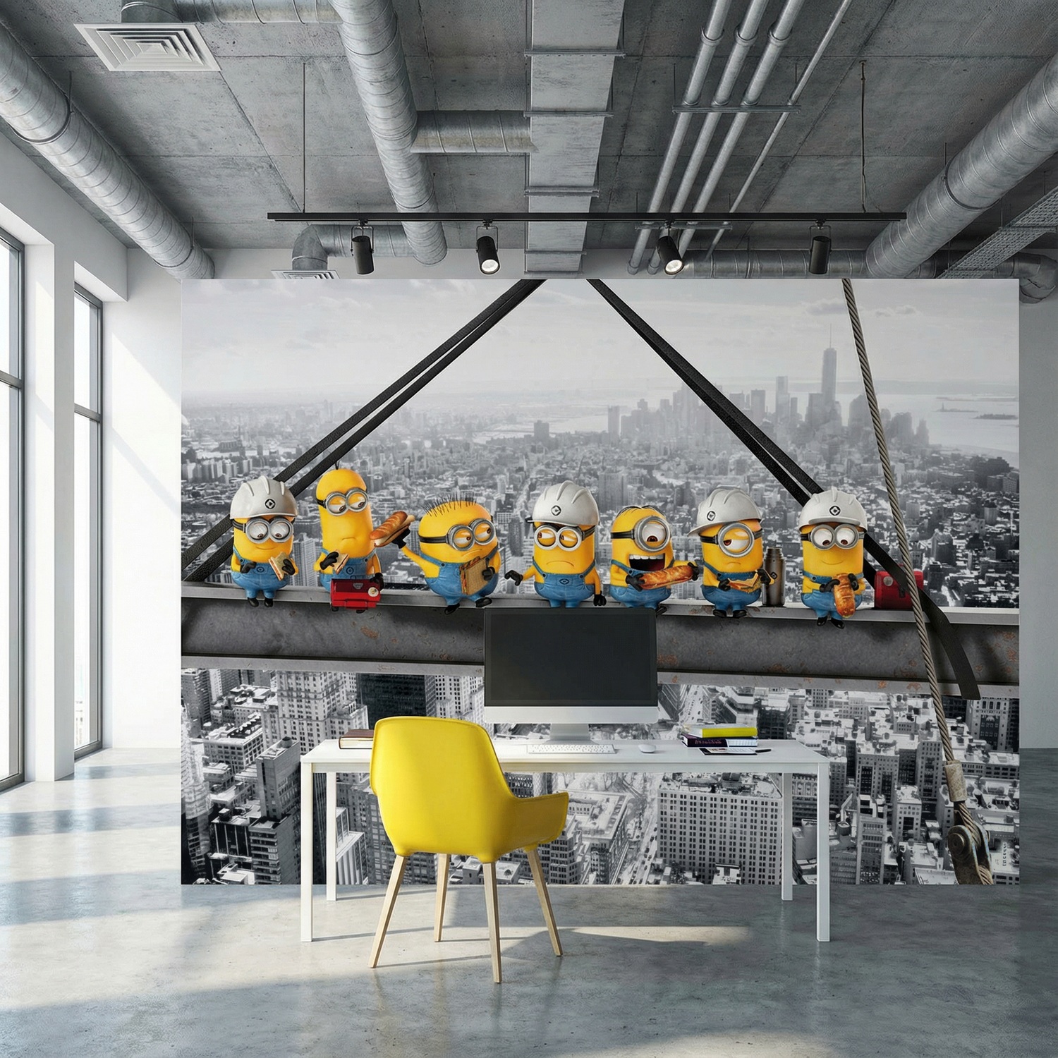Poster xxl: Les Minions sur la Poutre