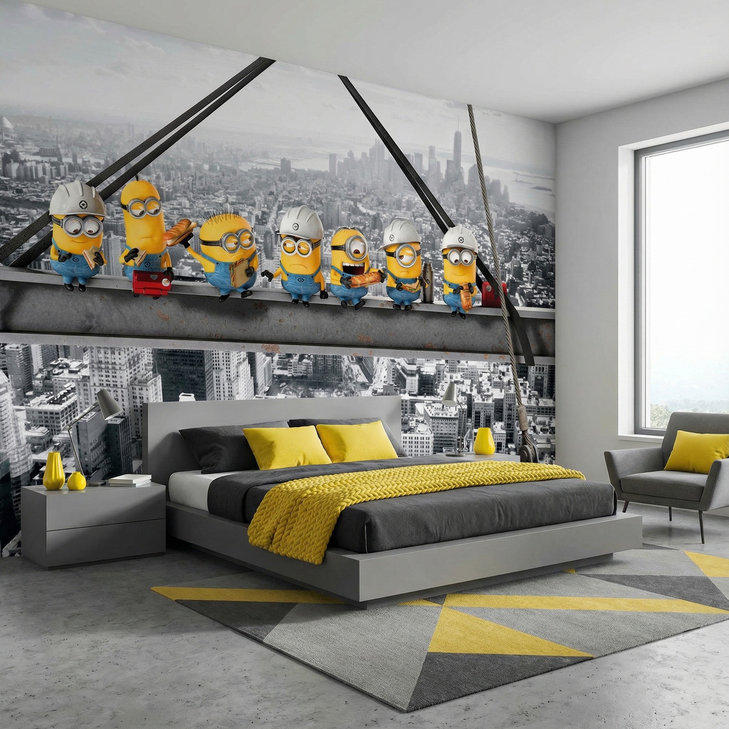 Poster xxl: Les Minions sur la Poutre