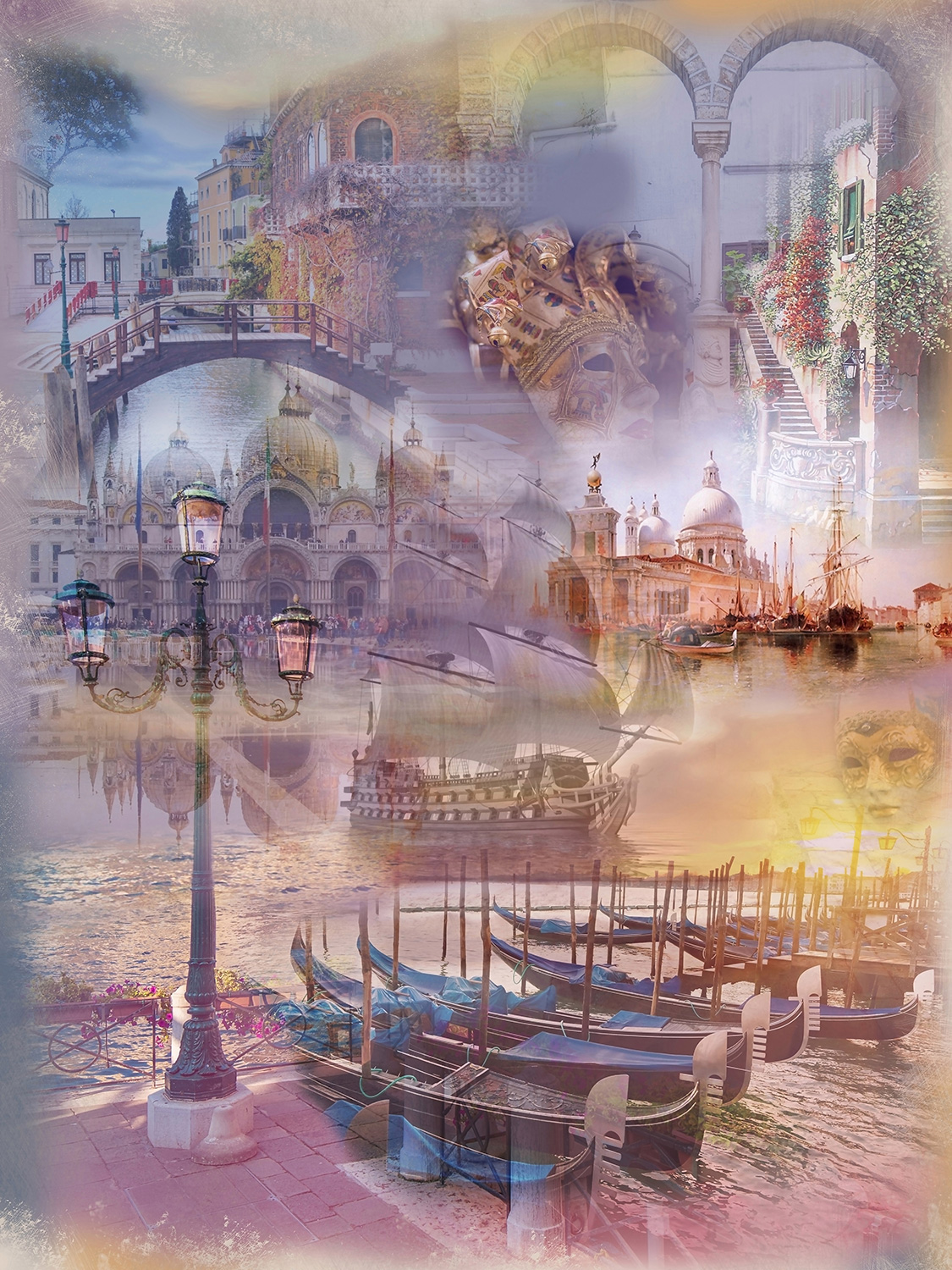 Poster xxl: Collage Venise