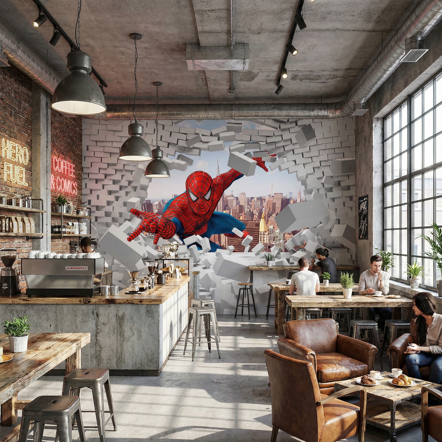 Poster xxl: Briseur de mur Spiderman