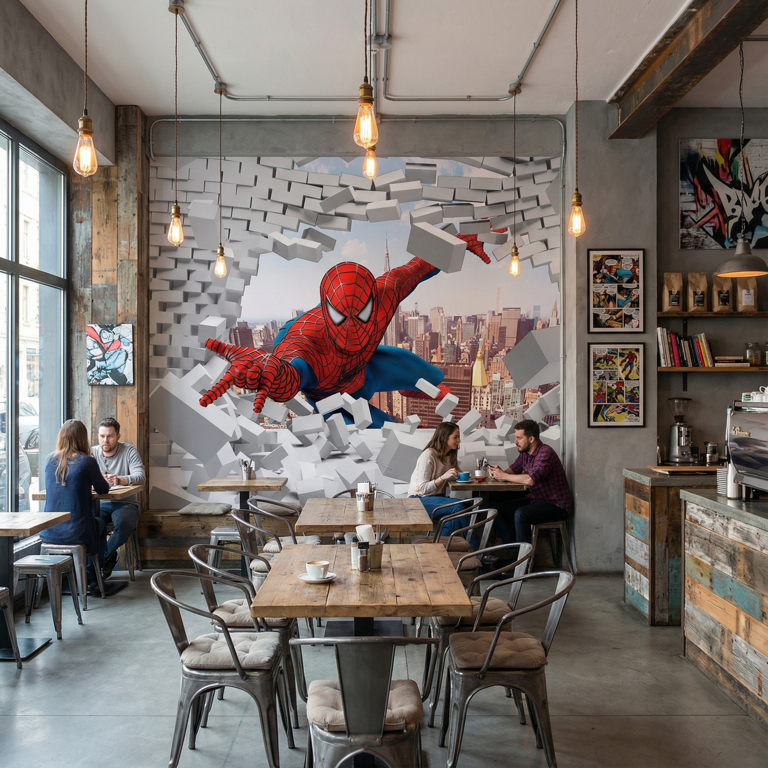 Poster xxl: Briseur de mur Spiderman