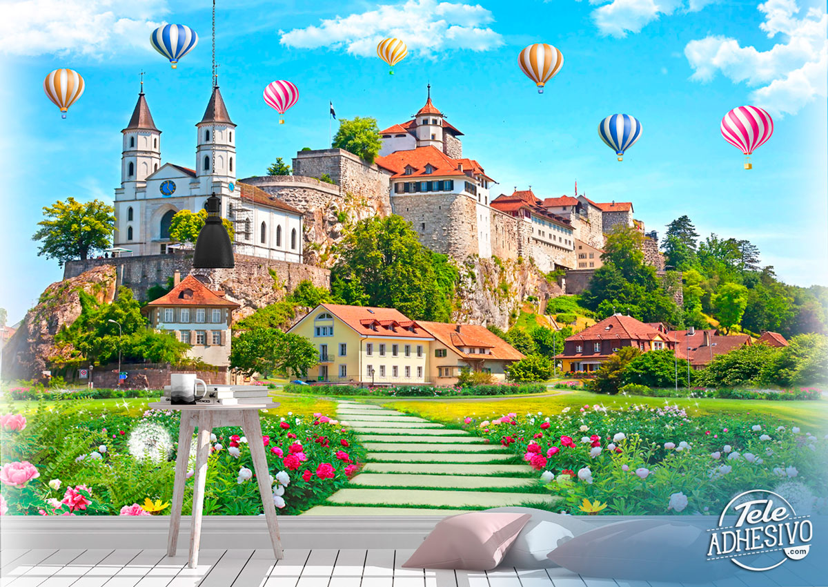Poster xxl: Village fortifié