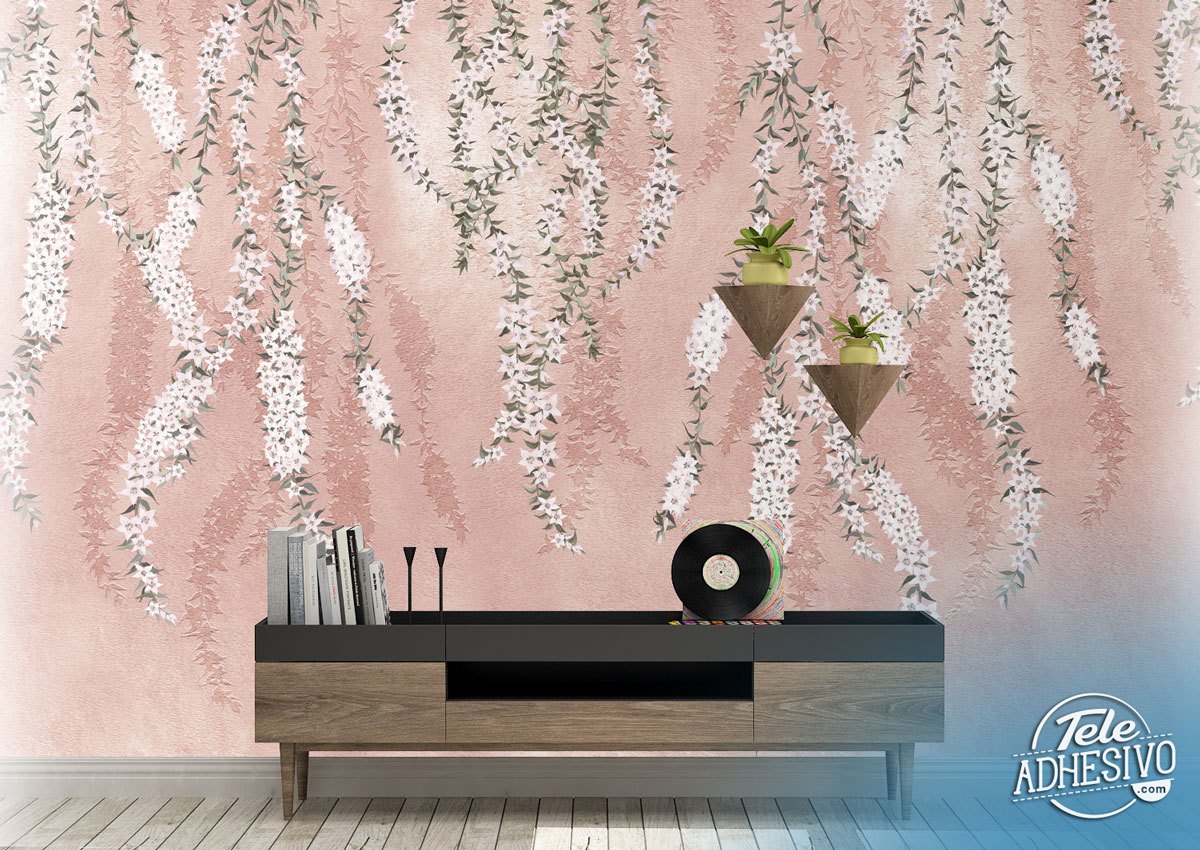 Poster xxl: Couronnes de Fleurs Blanches