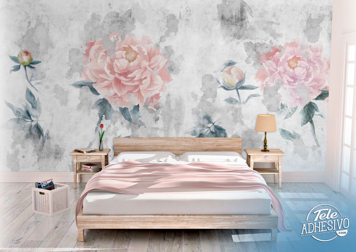 Poster xxl: Roses Peintes