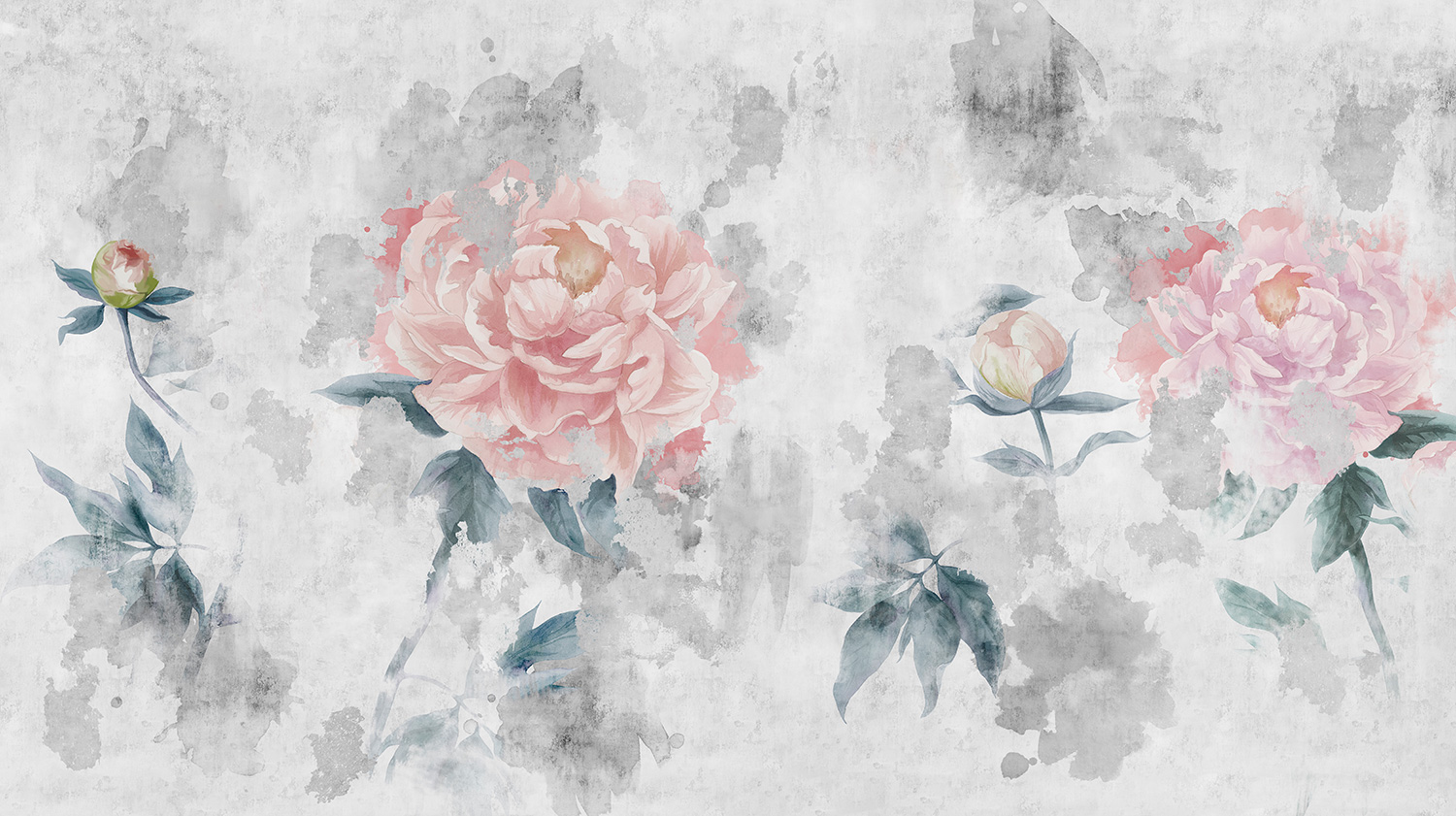 Poster xxl: Roses Peintes