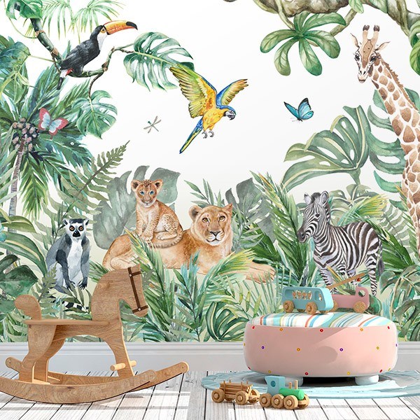 Poster xxl: Animaux à l'aquarelle  0