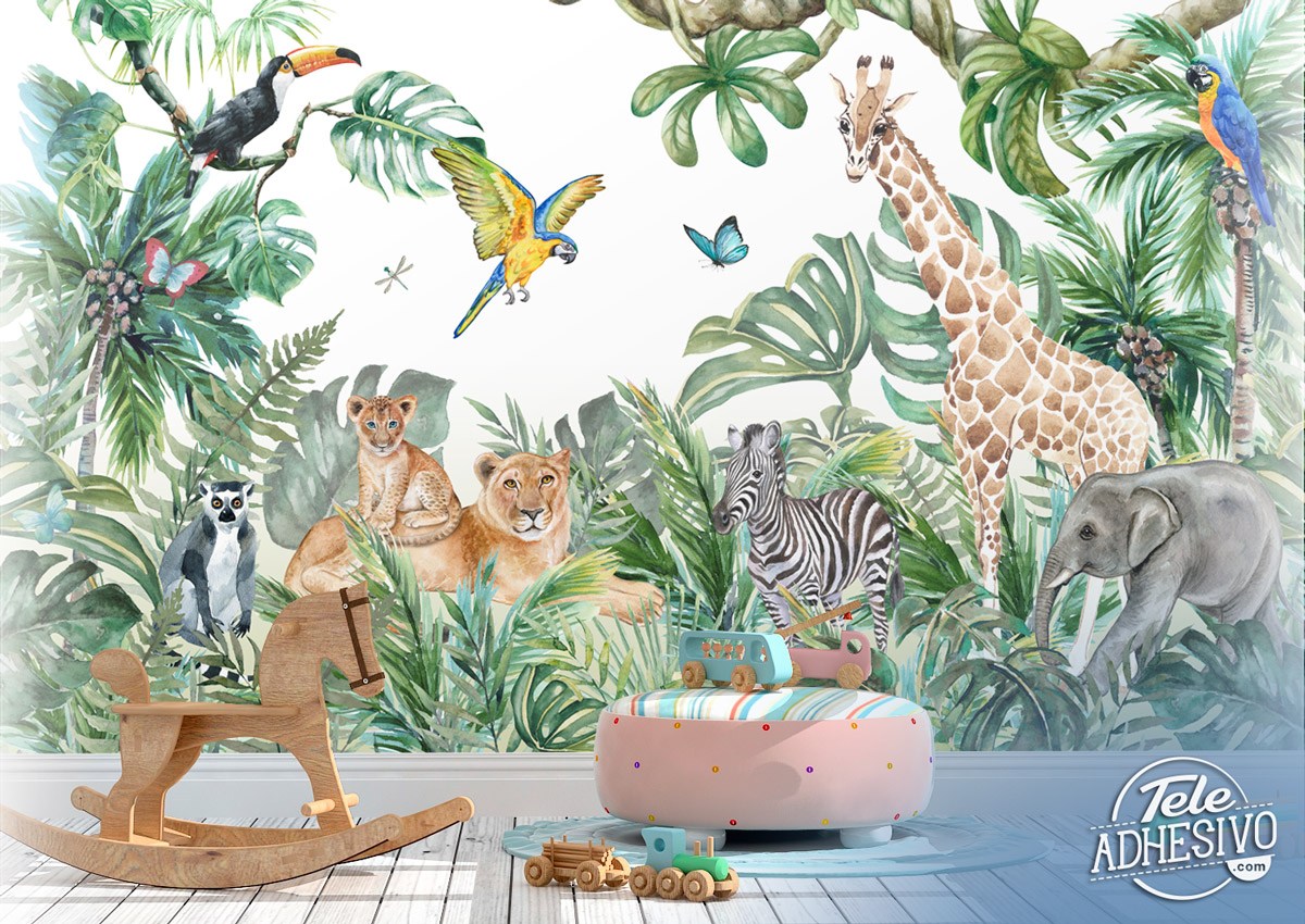 Poster xxl: Animaux à l'aquarelle 