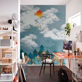 Poster xxl: Pins, Nuages et Oiseaux 2