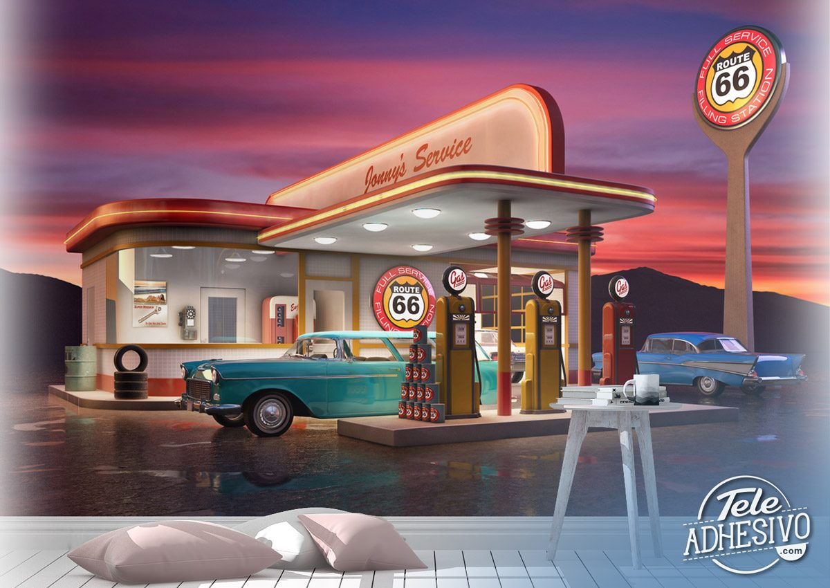 Poster xxl: Station-service Route 66