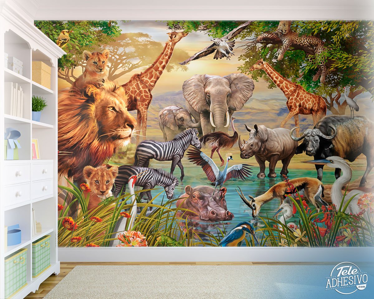 Poster xxl: Animaux de la jungle II