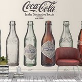 Poster xxl: Évolution des bouteilles de Coca Cola 2
