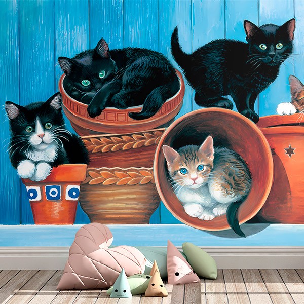 Poster xxl: Illustration de chats