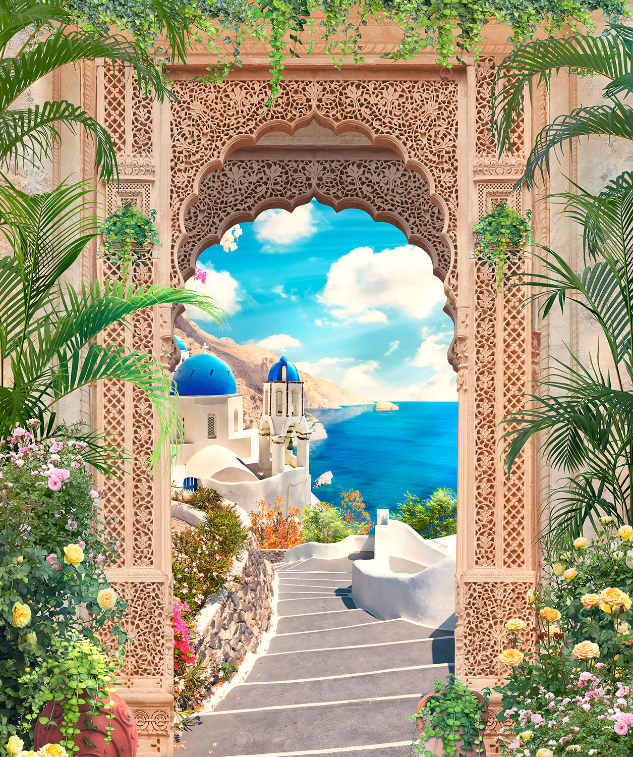 Poster xxl: La porte de Santorin