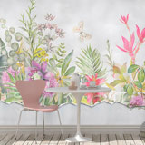 Poster xxl: Fleurs peintes sur le mur 2