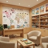 Poster xxl: Carte du monde pour enfants avec drapeaux et anima 17