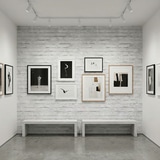 Poster xxl: Texture de brique blanche us&eacute;e 5