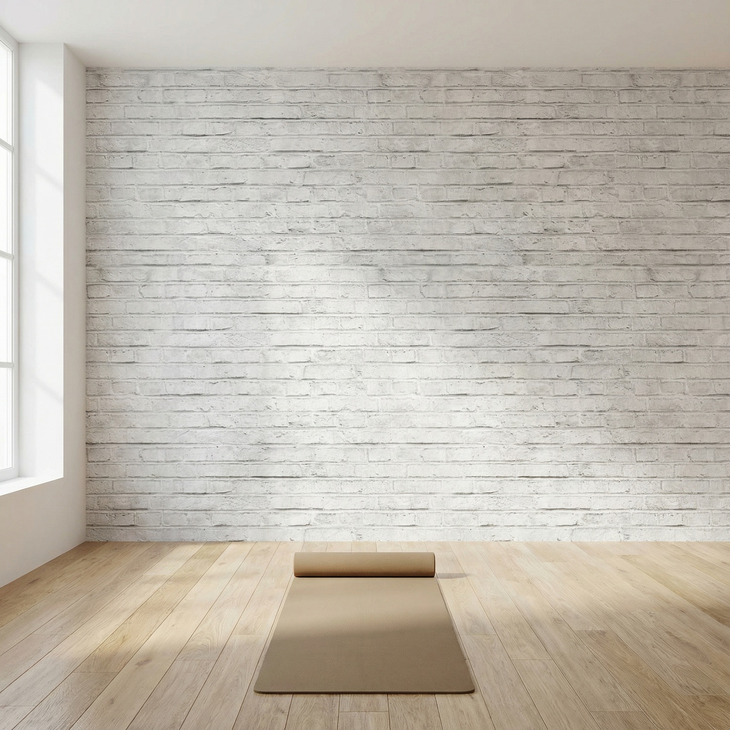 Poster xxl: Texture de brique blanche us&eacute;e