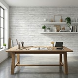 Poster xxl: Texture de brique blanche us&eacute;e 9