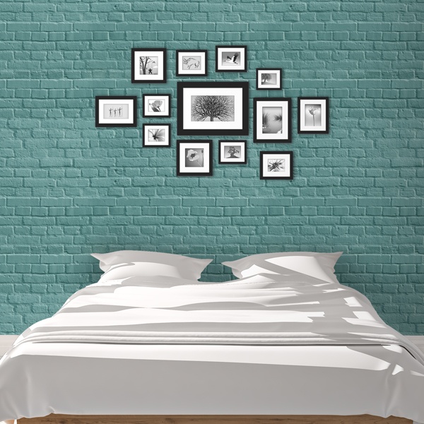 Poster xxl: Texture brique turquoise