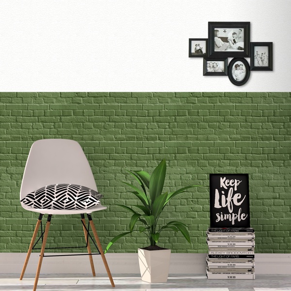 Poster xxl: Texture de brique verte