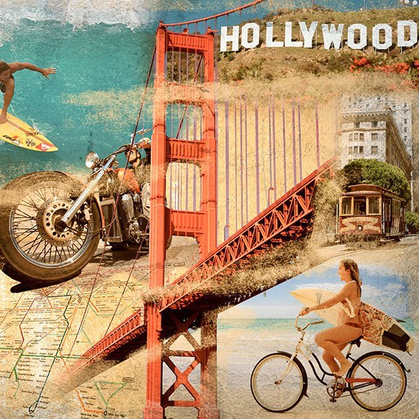 Poster xxl: Collage Californie 6