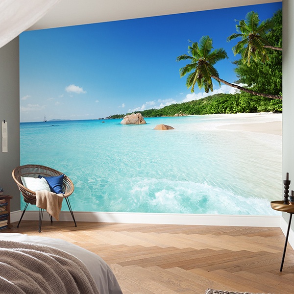 Poster XXL Plage d'Anse Lazio Seychelles ...