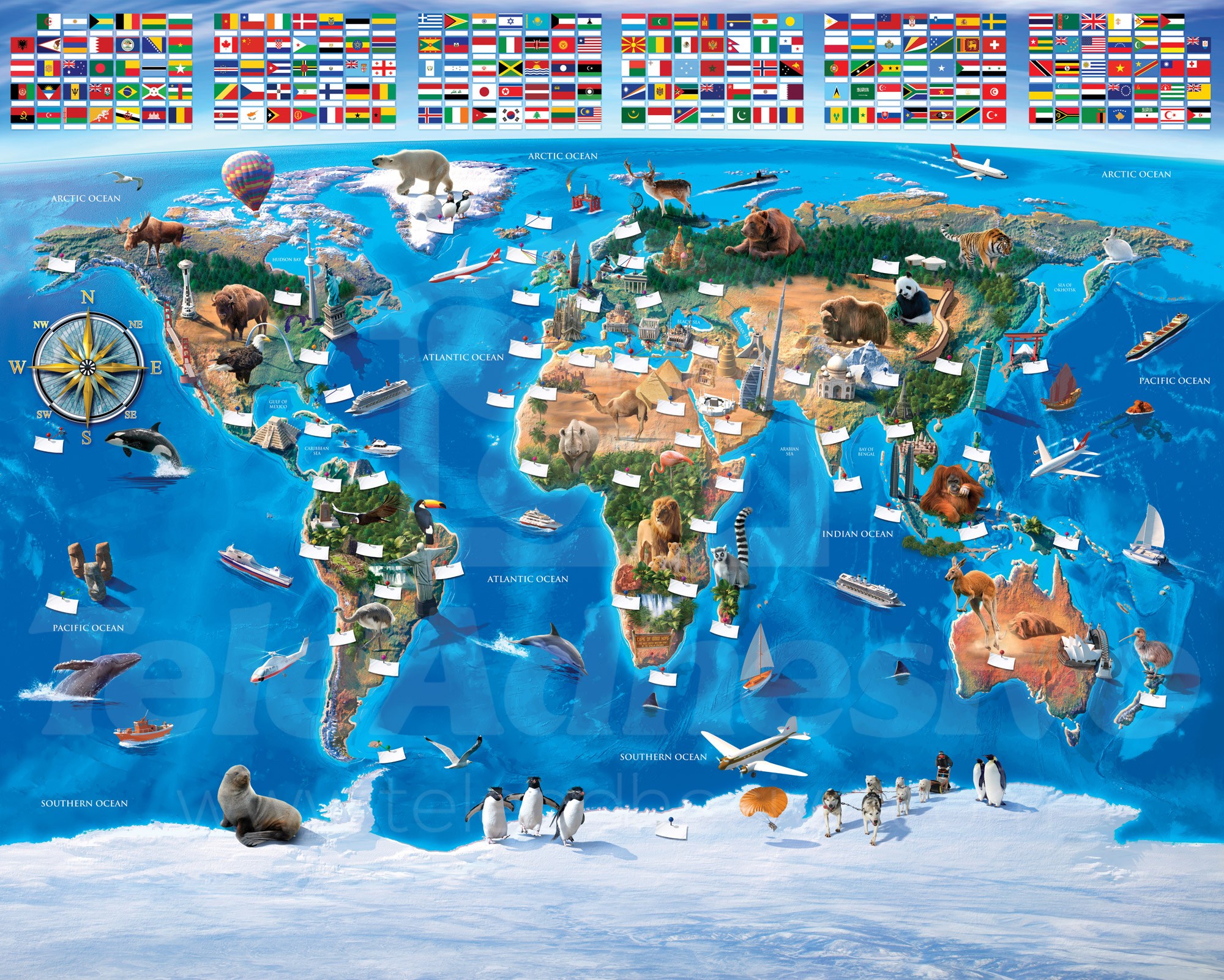 Poster XXL Carte du Monde - WebStickersMuraux